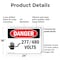 Signmission 277 480 Volts Danger Sign, Plastic, 24in W x 18in L, 2PK OS-2PACK-DS-P-1824-L-1010 - alternate 2